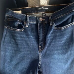 Calvin Klein Straight Leg Blue Jeans with Subtle Gradient